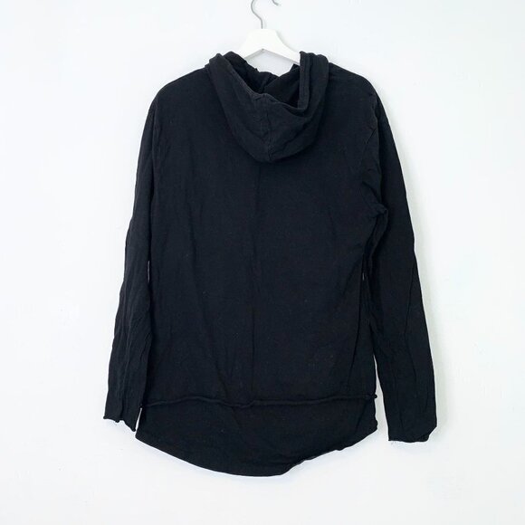Anthropologie Moth Black Layered Pullover Hoodie size small - Picture 3 of 6
